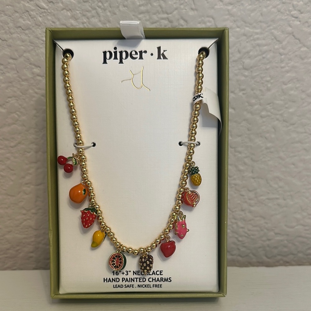 Piper K Fruit Charm Necklace